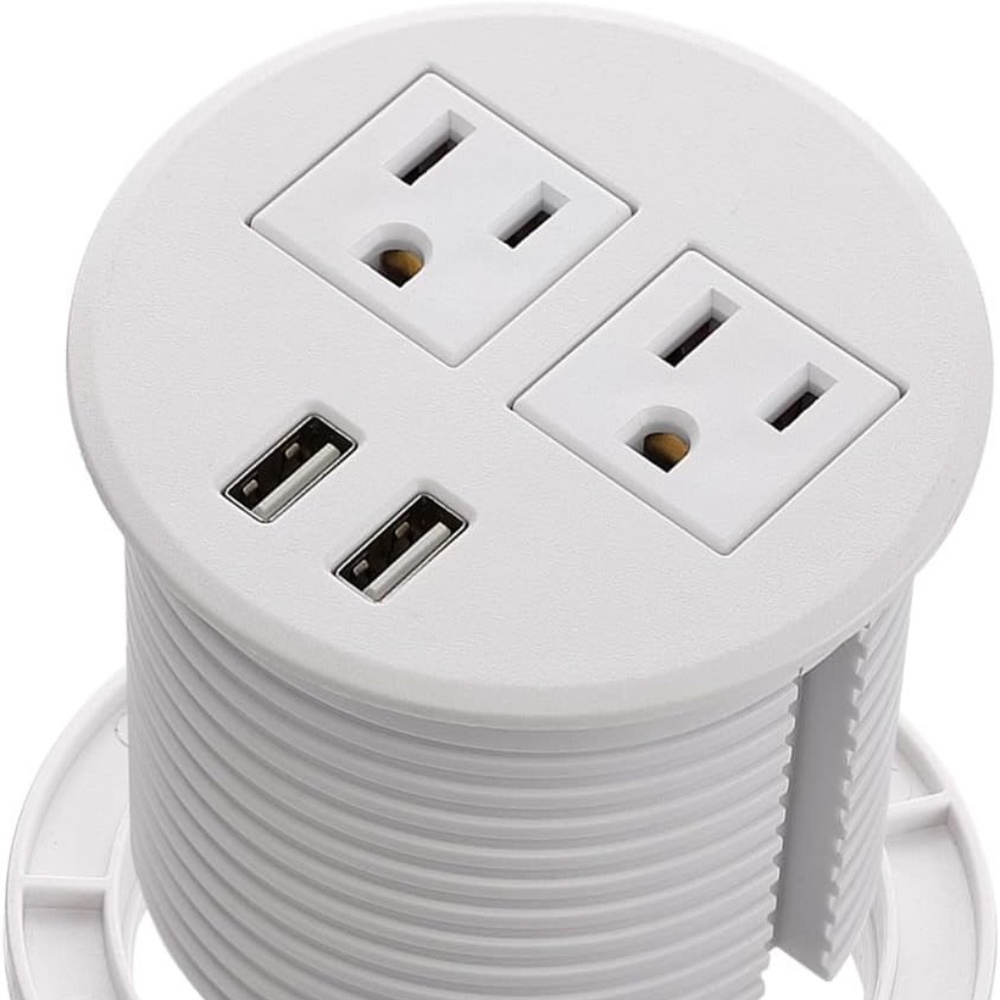 Desktop Power Grommet, Haylink Desk Hole Cover Grommet 3.15 Inch(80mm) Recessed